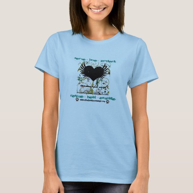  kärlek skyddar räddingens hälsofostran t-shirt (Framsida)