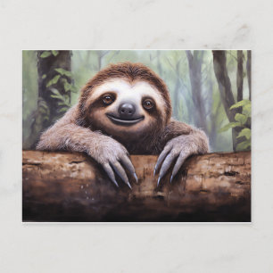 Kärlek Sloths Helg Vykort