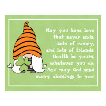 Kärlek slutar aldrig Gnome Irish Blating