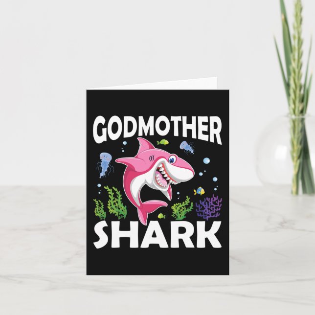 Kärlek Smile Nice Godmoder Shark i havet Kort (Framsida)