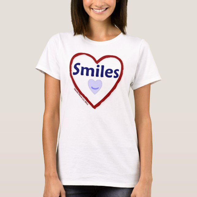 Kärlek Smiles T Shirt (Framsida)