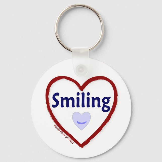 Kärlek Smiling Nyckelring (Framsida)