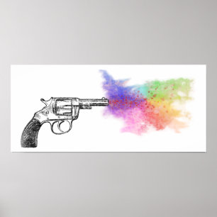 kärlek smokinvapen: regnbåge: poster