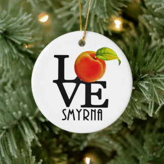 KÄRLEK Smyrna Georgia Julgransprydnad Keramik