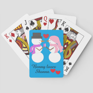 Kärlek & Snömänniskor: Blågrön Casinokort