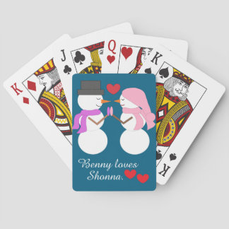 Kärlek & Snömänniskor: Djuphavsblå Casinokort