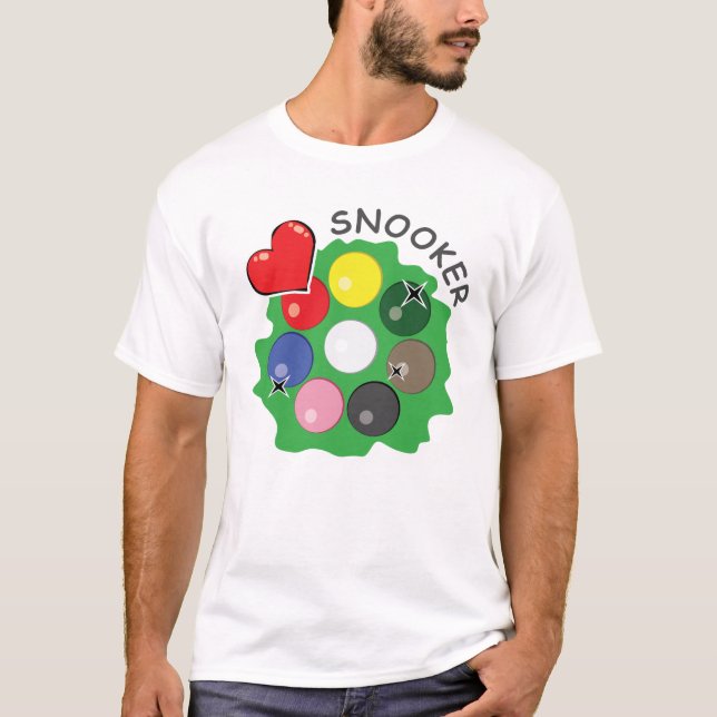 Kärlek Snooker T Shirt (Framsida)