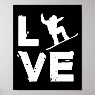 Kärlek Snowboard Youth Freestyle Snowboarding Kids Poster