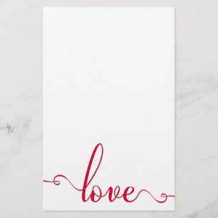 "Kärlek" Snyggt Valentines day Stationery Brevpapper