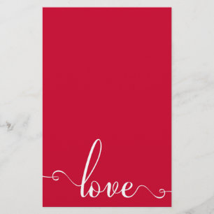 "Kärlek" Snyggt Valentines day Stationery Brevpapper