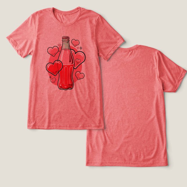 Kärlek Soda T Shirt (Design fram och bak)