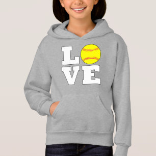 KÄRLEK Softball Cute Fastpitch Softball Player Gir T Shirt