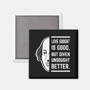 Kärlek söker efter Bra Shakespeare Thespian Quote Magnet