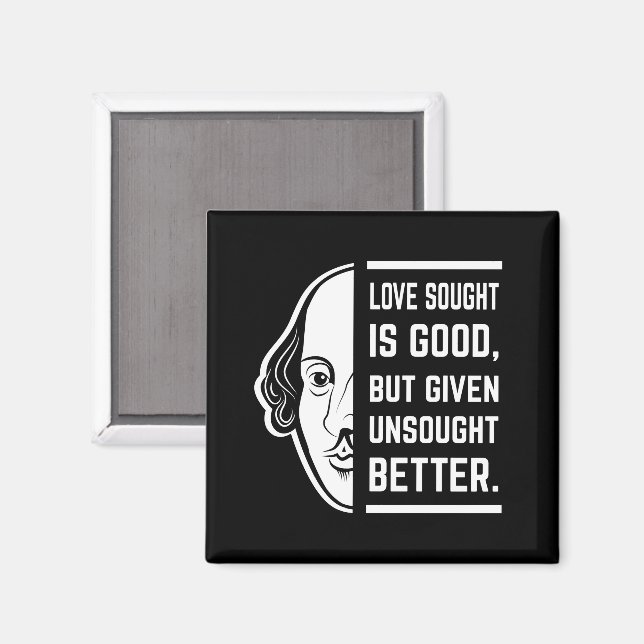 Kärlek söker efter Bra Shakespeare Thespian Quote Magnet (Front/Back)