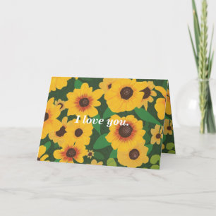 Kärlek, Solblommor Giftermål Frieri kort