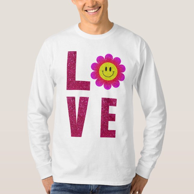 Kärlek Solros T Shirt (Framsida)