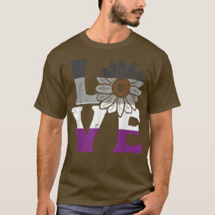 Kärlek Solrossaual Flower Ace Pride Flagga HBT TQ T Shirt