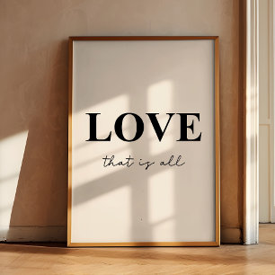 Kärlek som alla är minimalister poster