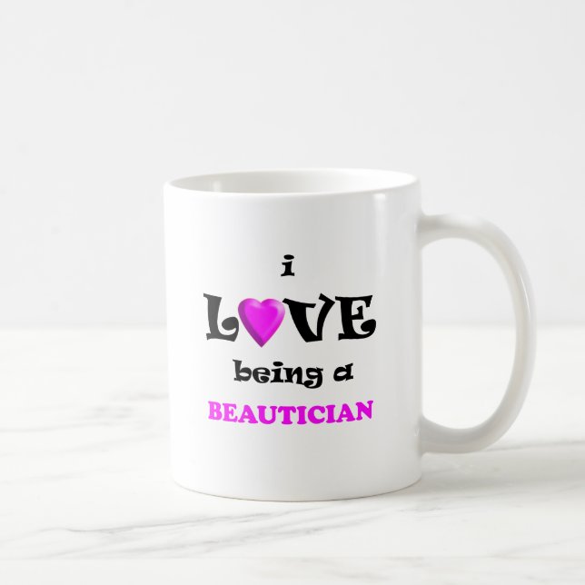 Kärlek som är en Beautician i skönhetsalong Kaffemugg (Höger)