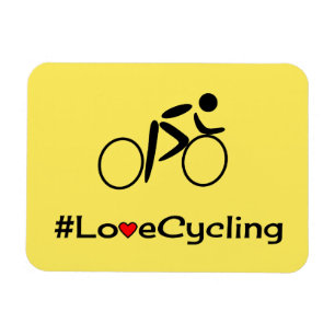 Kärlek som cyklar slogancyklisten magnet