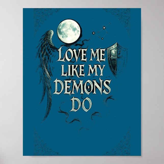 Kärlek som demoner gotisk måne poster (Framsidan)