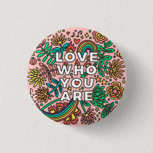 Kärlek som du är pride doodle-färgad luft knapp