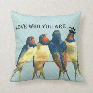 Kärlek, som du krönas fågeln, kudder kudde