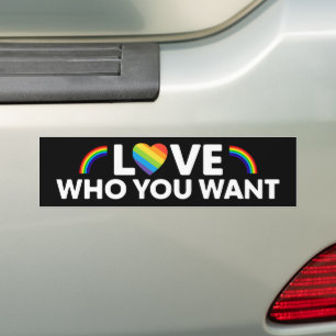 Kärlek som du vill ha Gay pride HBT-T Bildekal