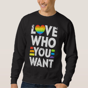 Kärlek som du vill ha Gay pride LGBT Manar Women R Lång Ärmad Tröja