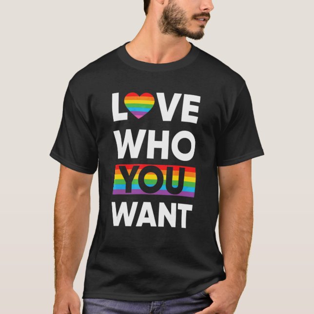 Kärlek som du vill ha LGB-Pride T Shirt (Framsida)