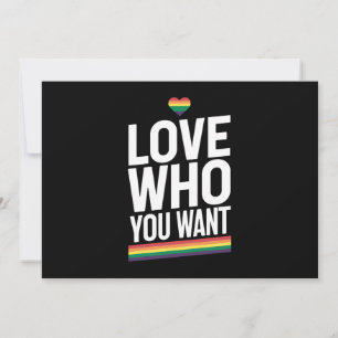Kärlek som du vill ha regnbåge Gay pride Flagga HB Inbjudningar