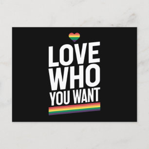 Kärlek som du vill ha regnbåge Gay pride Flagga HB Vykort