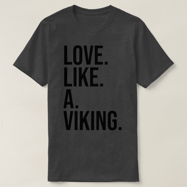 Kärlek som en svartvit text t shirt (Design framsida)