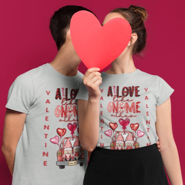 Kärlek som Gnome Annan söt par Alla hjärtans T Shirt (Love Like Gnome Other Sweet Couple Valentine T-Shirt)