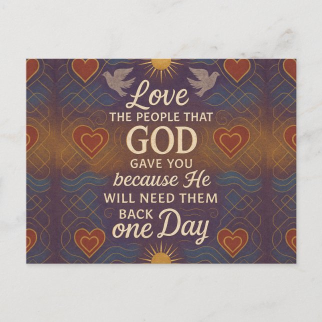 Kärlek som Gud gav dig Vykort (Framsida)