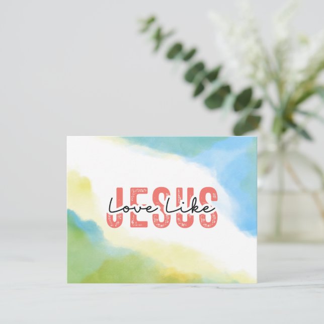 Kärlek som Jesus Christian Citote Bible Verse Card (Stående Fram)