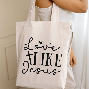 Kärlek som Jesus Christian Faith Graphic Tygkasse