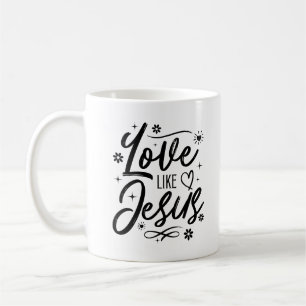 Kärlek som Jesus Christian Religiösa Bible Verse Kaffemugg