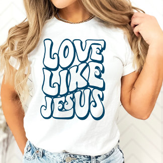 Kärlek som Jesus Christian Retro T Shirt