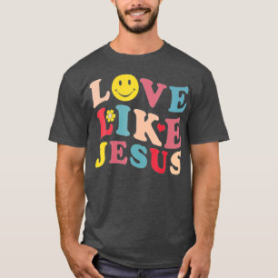 Kärlek som Jesus Christian Smile Ansikte (2) T Shirt
