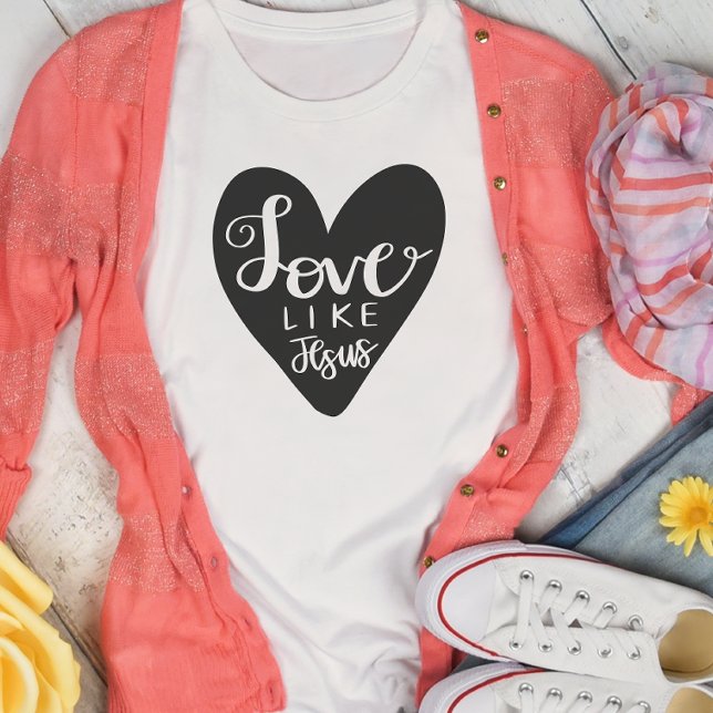 Kärlek som Jesus Christian Womans T Shirt (Skapare uppladdad)