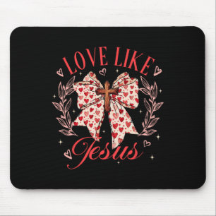 Kärlek som Jesus Coquette Bow Kor Valentines Chri Musmatta