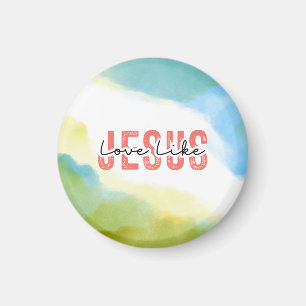 Kärlek som Jesus inspirationstecken, kristen citat Magnet