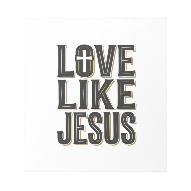 Kärlek Som Jesus Kristet Typografi Design_1 Anteckningsblock (Framsida)