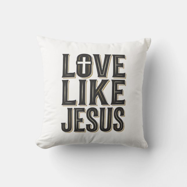 Kärlek Som Jesus Kristet Typografi Design_1 Kudde (Framsida)