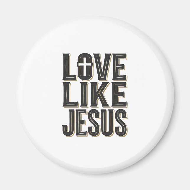 Kärlek Som Jesus Kristet Typografi Design_1 Magnet (Framsidan)