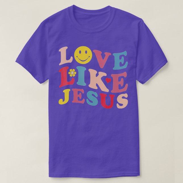 Kärlek som Jesus Kristna sjömil Ansikte (1) T Shirt (Design framsida)