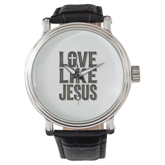Kärlek Som Jesus Kristus Typografi Design_1 Armbandsur (Framsida)
