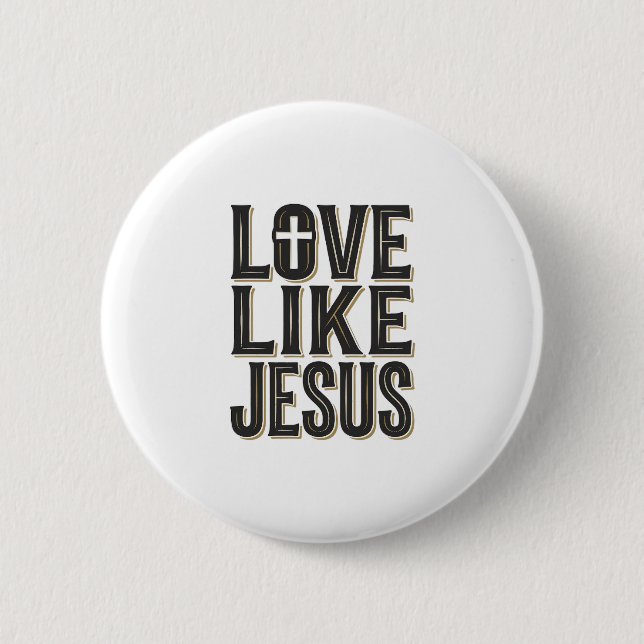 Kärlek Som Jesus Kristus Typografi Design_1 Knapp (Framsida)