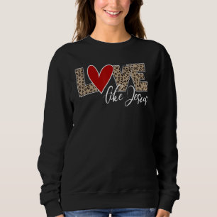 Kärlek som Jesus Leopard Skriv ut T Shirt